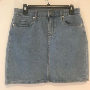 High-Waisted Denim Skirt